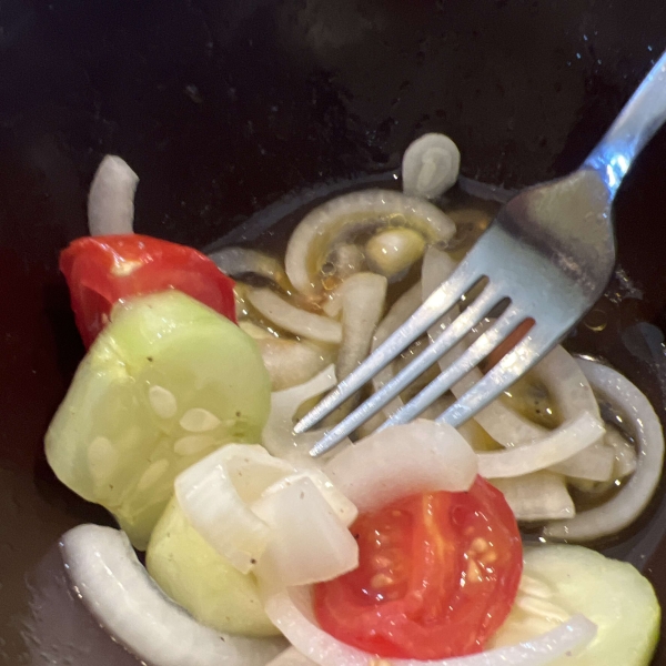 Marinated Cucumber, Onion, and Tomato Salad