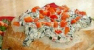 Hot Spinach Red Pepper Dip