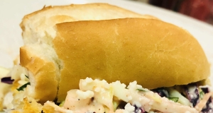 Air-Fried Crispy Fish Po' Boys with Chipotle Slaw