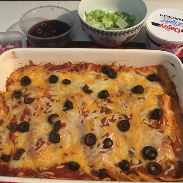 Refried Bean and Cheese Enchiladas