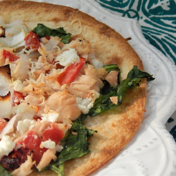 Mediterranean Tuna Pizza