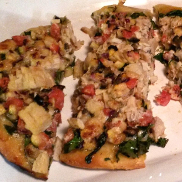 Mediterranean Tuna Pizza