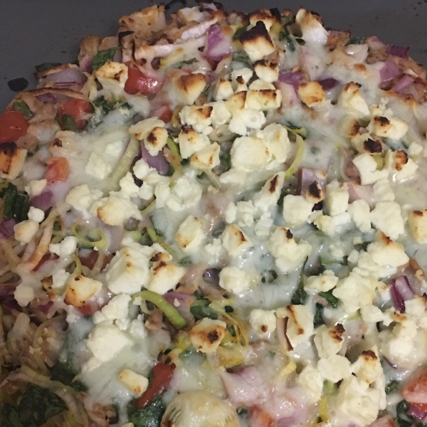 Mediterranean Tuna Pizza