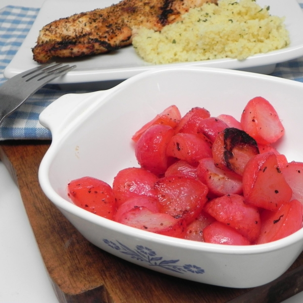 Grilled Lemon Pepper Radishes