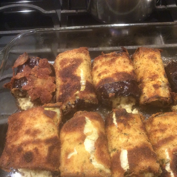 Stuffed Eggplant Parmesan Rolls