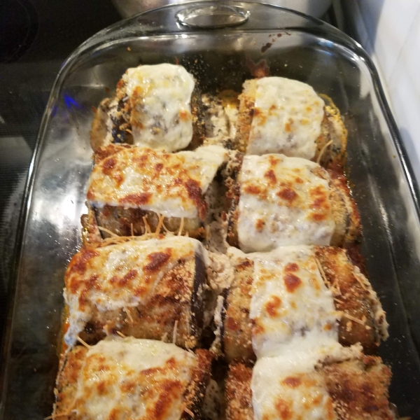 Stuffed Eggplant Parmesan Rolls