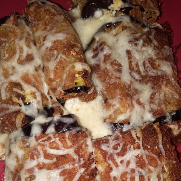 Stuffed Eggplant Parmesan Rolls