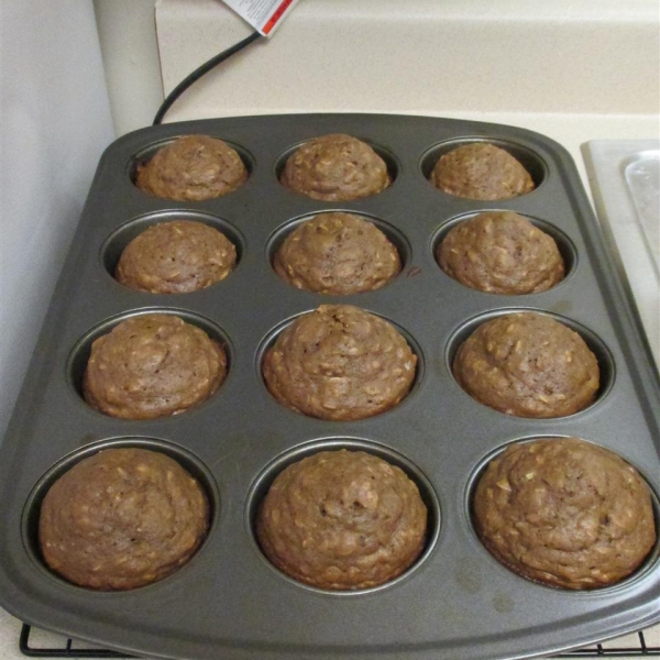 Chocolate Raisin Oatmeal Muffins