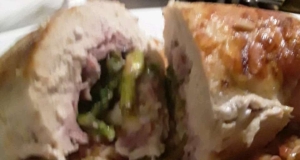 Stuffed Chicken Breasts with Asparagus and Parmesan Rice