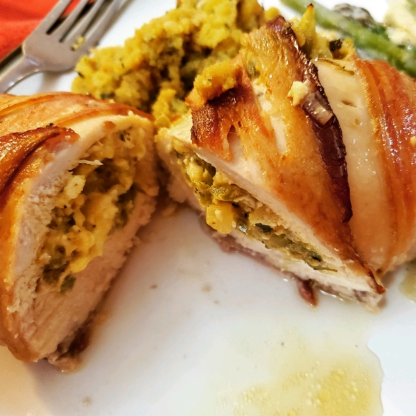 Bacon-Wrapped Spring Chicken