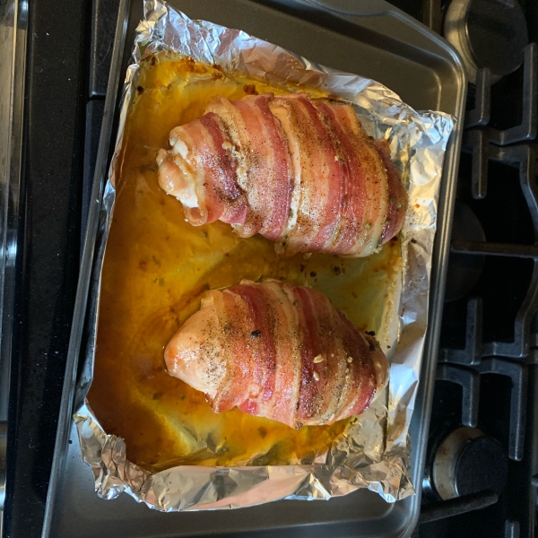 Bacon-Wrapped Spring Chicken