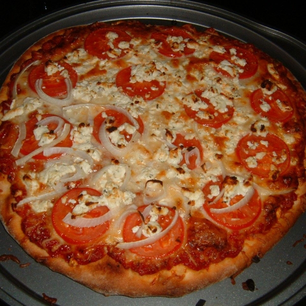 Goat Cheese and Tomato Pizza