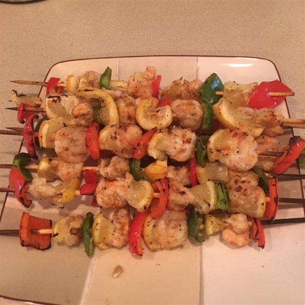 Spanish Garlic Shrimp on Skewers