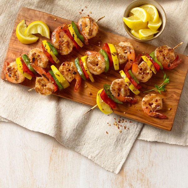 Spanish Garlic Shrimp on Skewers
