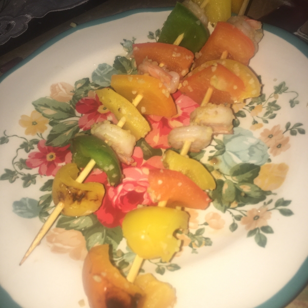 Spanish Garlic Shrimp on Skewers
