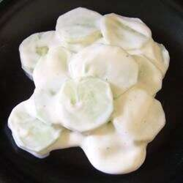 Creamed Cucumber Slices