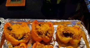 Smoked Sausage and Orzo Stuffed Peppers