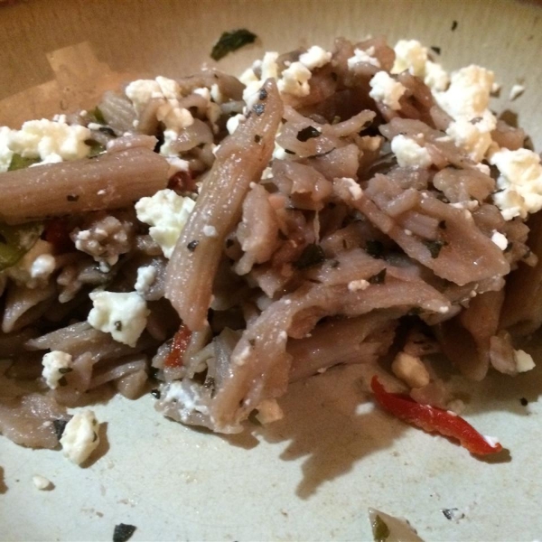 Pasta Marsala with Feta