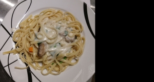 Vegan Alfredo with Veggies