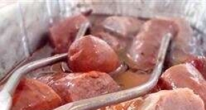 Pork Sausages with Caramelized Onion Sauce