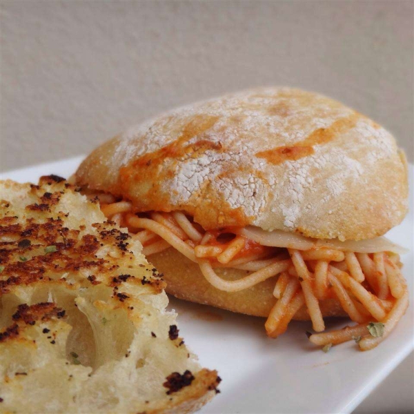 Grilled Spaghetti Sandwich
