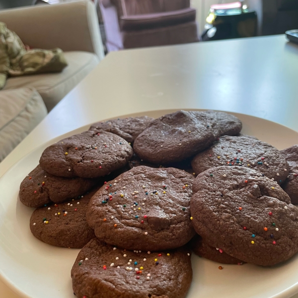 Chocolate Chocolate Chip Cake Cookies