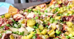 Baked BBQ Pulled Pork Nachos