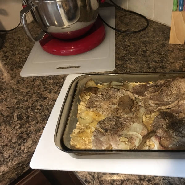 Pork Chops and Scalloped Potatoes