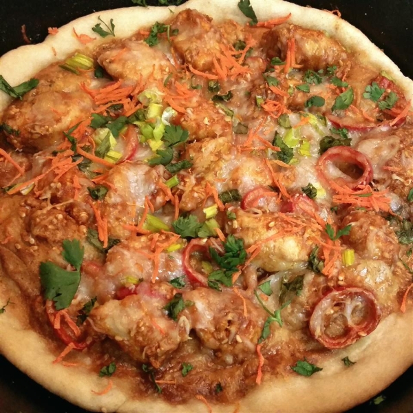 Gourmet Thai Chicken Pizza