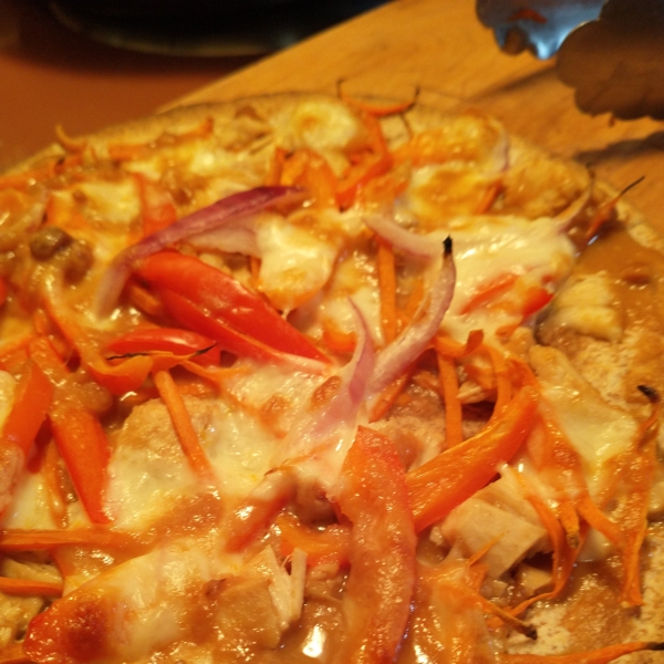 Gourmet Thai Chicken Pizza