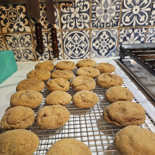 Big Soft Ginger Cookies