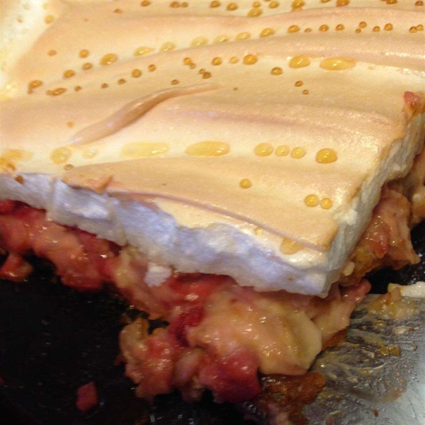 Strawberry Rhubarb Meringue Dessert