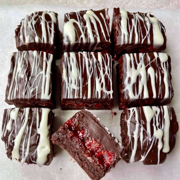 Chocolate-Covered Raspberry Brownies
