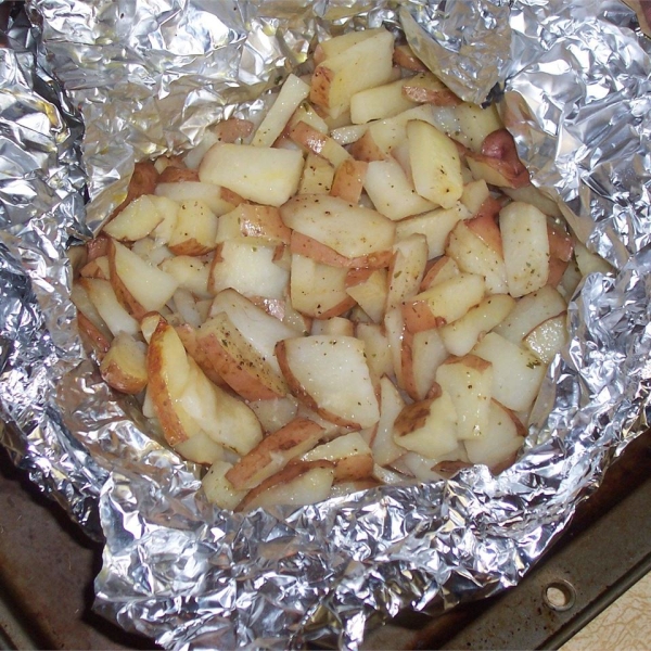 Grilled Potato, Carrot, and Onion Foil Packets