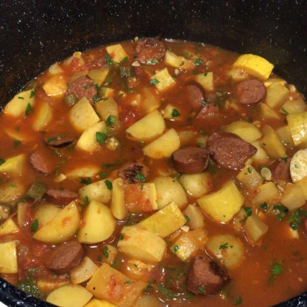 Summer Squash and Sausage Stew