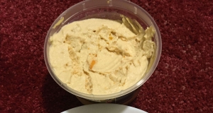 Red Pepper-Cauliflower Hummus with Plantain Chips
