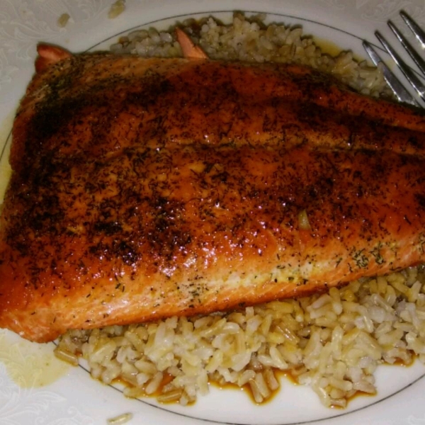 Orange Salmon with Rice