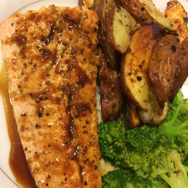 Orange Salmon with Rice