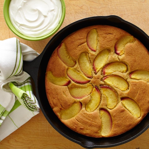 Peach Skillet Cake with Sorghum Flour