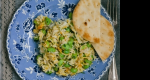 Persian Sabzi Polo (Herb Rice with Fava Beans)