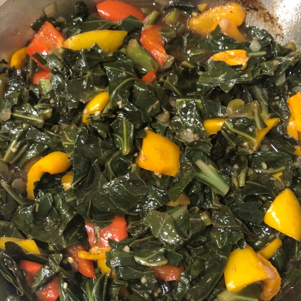 Sweet and Tangy Sauteed Collard Greens