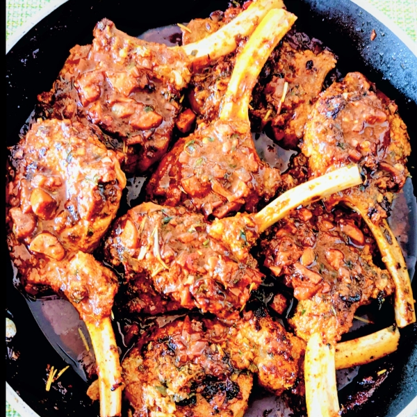 Herb and Mushroom Lamb Chops