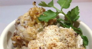 Bacon Garlic Parmesan Cauliflower Casserole