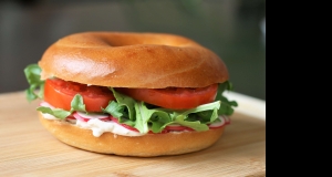 Spring Veggie Bagel Sandwich