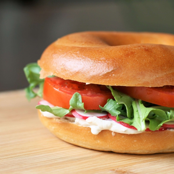 Spring Veggie Bagel Sandwich