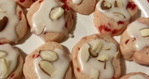 Maraschino Cherry Almond Cookies