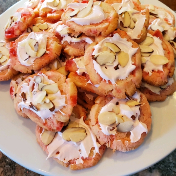 Maraschino Cherry Almond Cookies