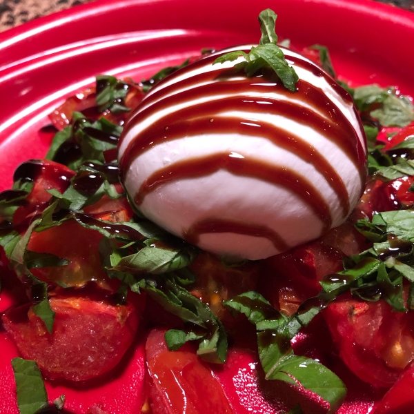 Roasted Tomatoes and Burrata Caprese Salad