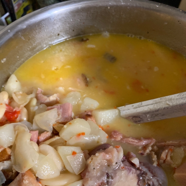 Leftover Ham and Lima Bean Soup