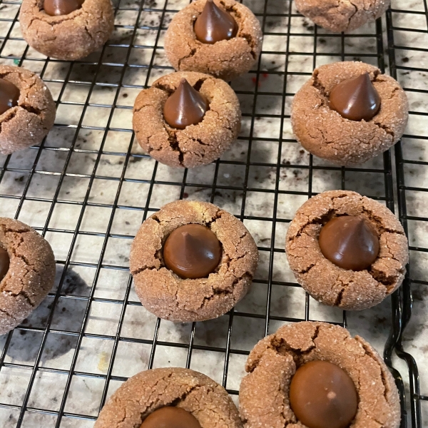 Chocolate Peanut Butter Blossom Cookies
